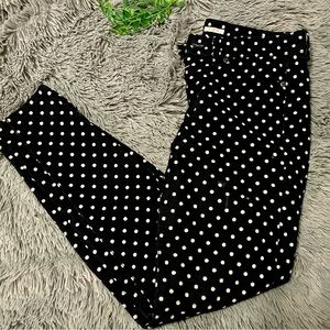 J Crew Corduroy Polka Dot Skinny Jeans